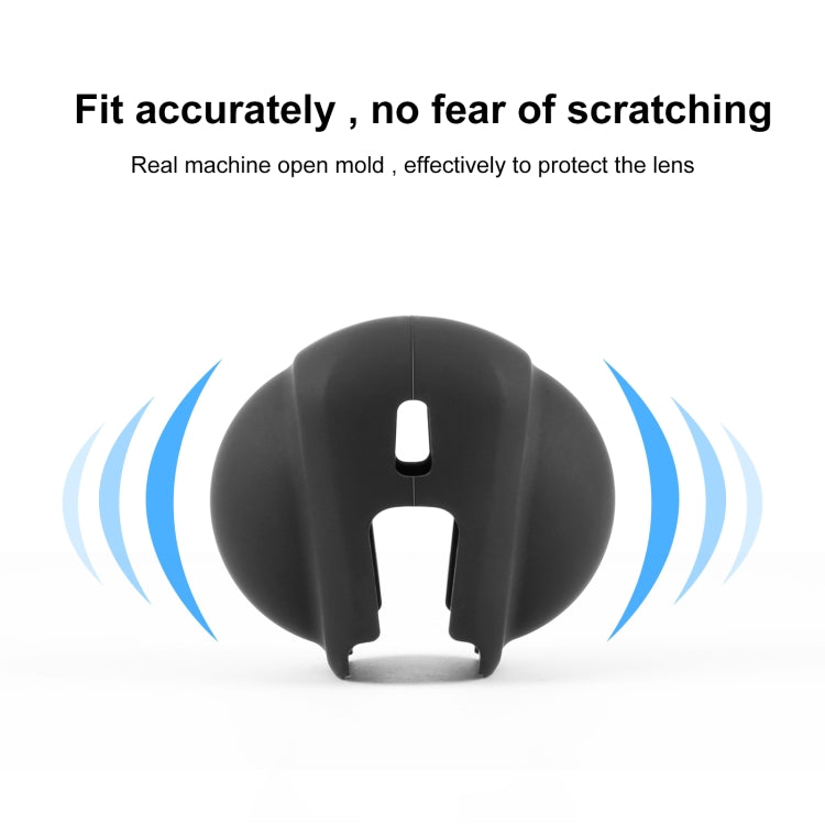 For Insta360 X4 / X5 PULUZ Silicone Protective  Lens Cover (Black)