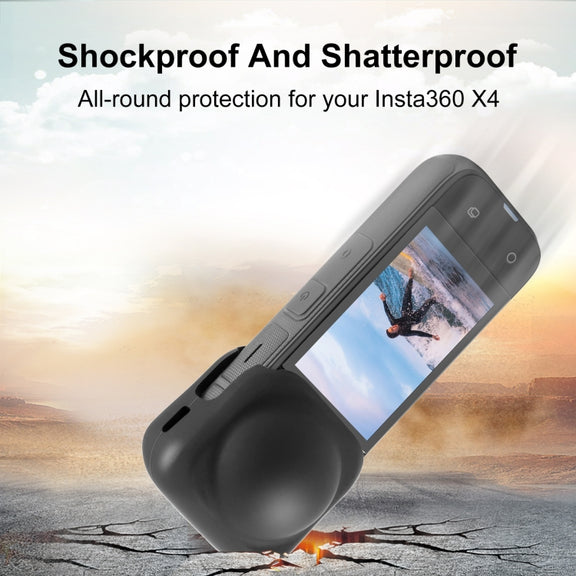 For Insta360 X4 / X5 PULUZ Silicone Protective  Lens Cover (Black)