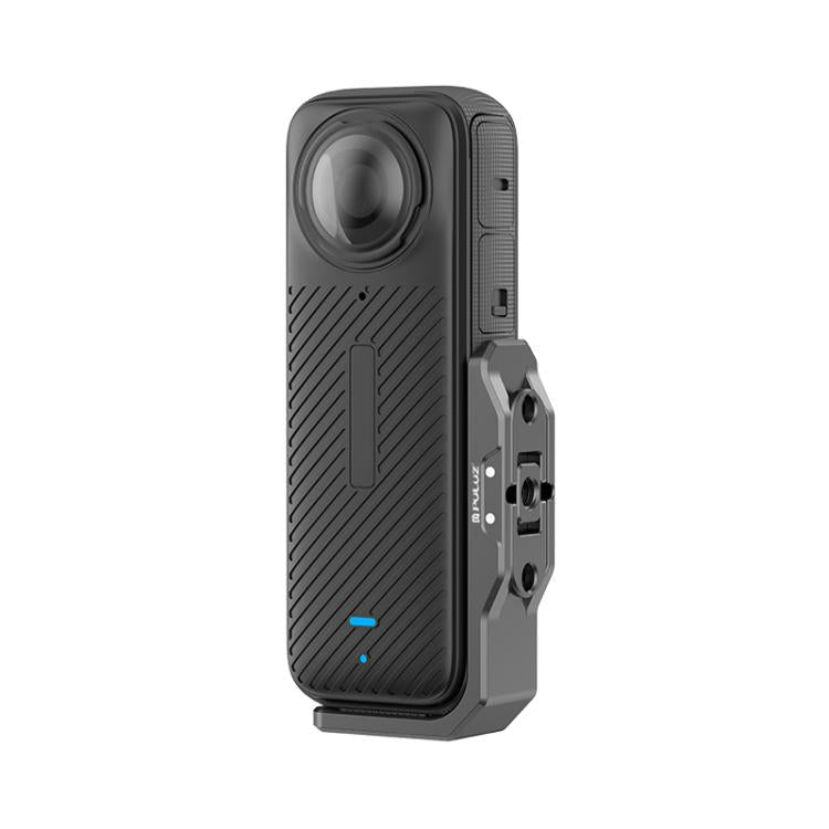 For Insta360 X4 / X5 PULUZ Vertical Horizontal Shooting Quick Release Metal  L Bracket (Black)