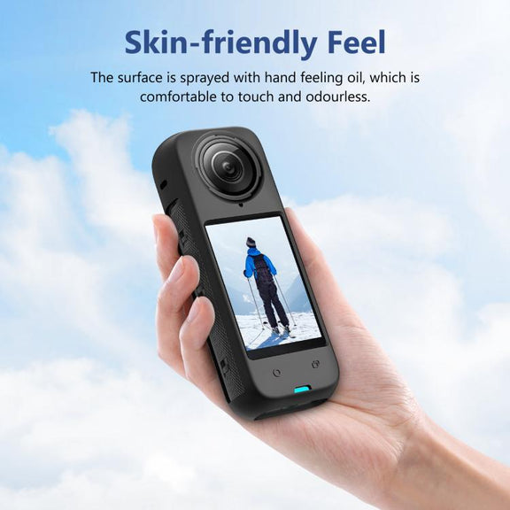 For Insta360 X4 PULUZ Full Body Dust-proof Silicone Protective Case (Black)