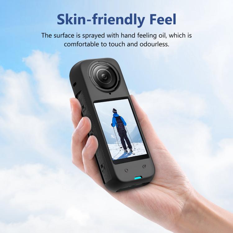 For Insta360 X4 PULUZ Full Body Dust-proof Silicone Protective Case (Black)
