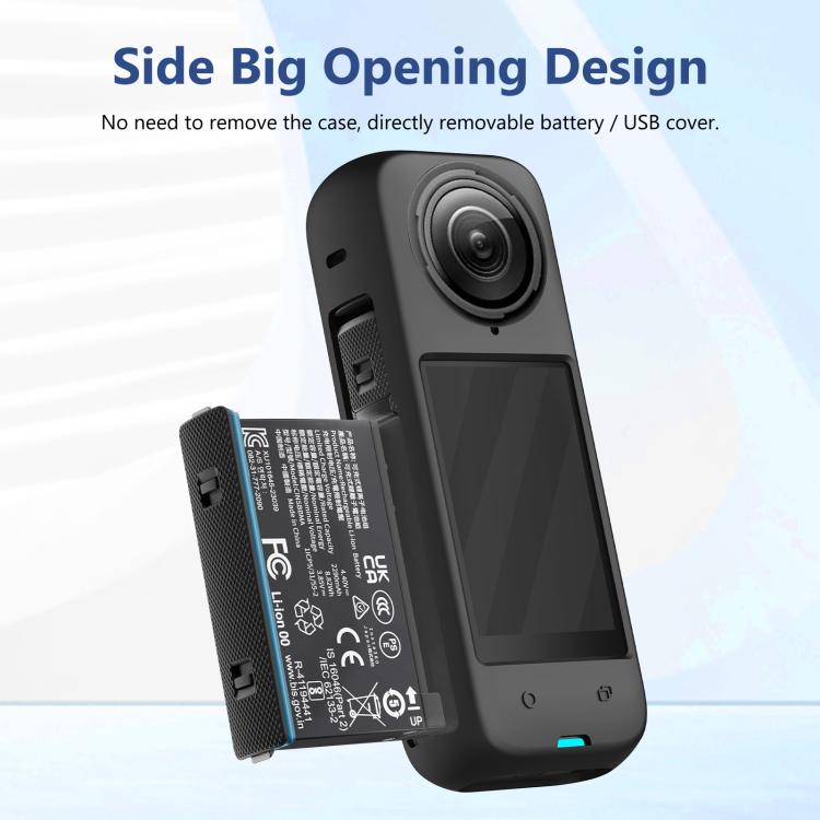For Insta360 X4 PULUZ Full Body Dust-proof Silicone Protective Case (Black)