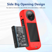 For Insta360 X4 PULUZ Full Body Dust-proof Silicone Protective Case (Red)
