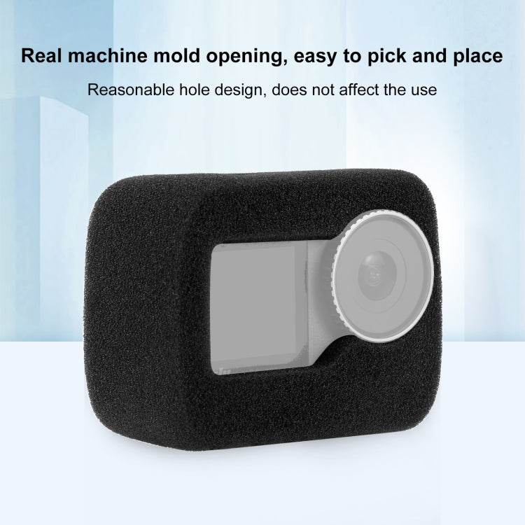 For DJI Osmo Action 5 Pro / 4 / 3 PULUZ High Density Foam Windshield (Black)
