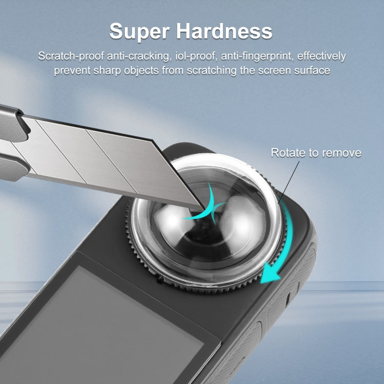 For Insta360 X4 PULUZ Rotation PC Lens Guard  Protective Cover (Transparent)
