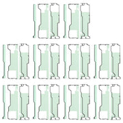 For Samsung Galaxy Z Fold5 SM-F946B 10pcs Main LCD Screen Front Housing Adhesive