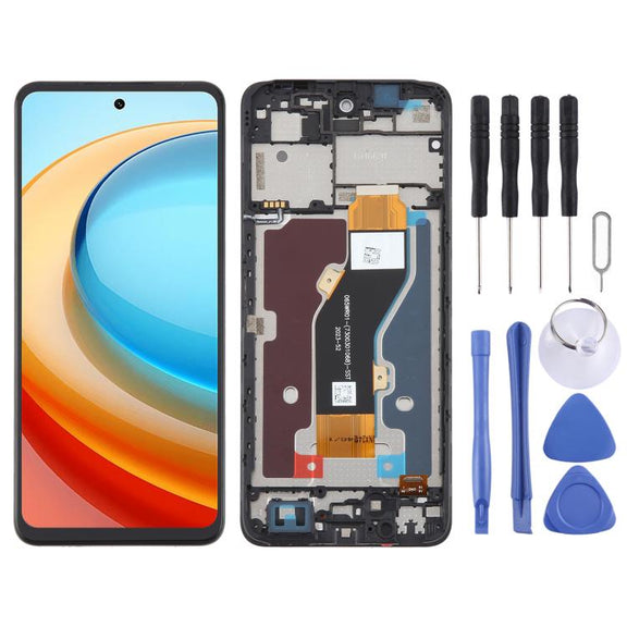 For ZTE Blade A75 4G / V60 Smart LCD Screen Digitizer Full Assembly with Frame (Black)