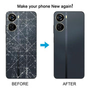 For ZTE Axon 40 Lite Plastic Battery Back Cover with Middle Frame / Camera Lens Cover(Black)