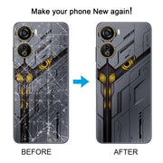 For ZTE nubia Neo 5G 8150N Plastic Battery Back Cover with Middle Frame / Camera Lens Cover(Yellow)