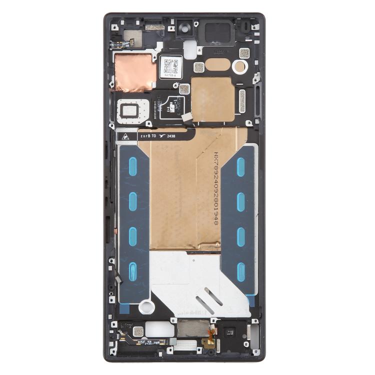 For ZTE nubia RedMagic 10S Pro+ Middle Frame Bezel Plate with In-Display Fingerprint Sensor Flex Cable (Black)