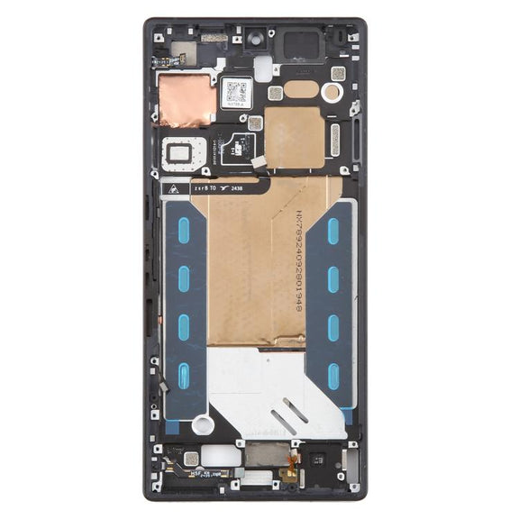 For ZTE nubia RedMagic 10S Pro+ Middle Frame Bezel Plate with In-Display Fingerprint Sensor Flex Cable (Black)
