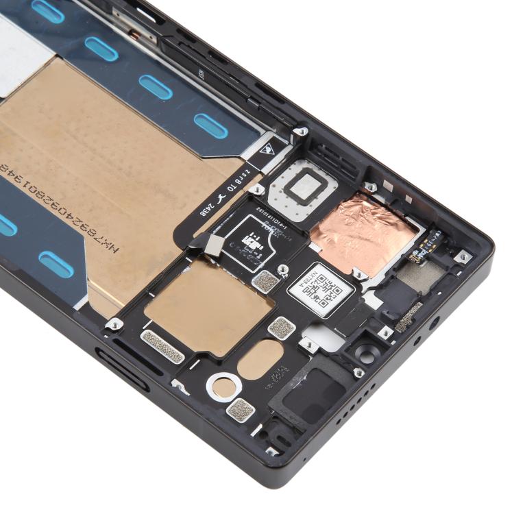 For ZTE nubia RedMagic 10S Pro+ Middle Frame Bezel Plate with In-Display Fingerprint Sensor Flex Cable (Black)