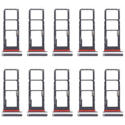 For Motorola Moto E30 10pcs Original SIM Card Tray + SIM Card Tray + Micro SD Card Tray (Grey)