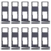 For Motorola Moto G6 Plus 10pcs Original SIM + Micro SD Card Tray (Black)