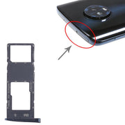 For Motorola Moto G6 Plus 10pcs Original SIM + Micro SD Card Tray (Black)