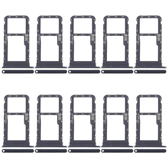 For Motorola Moto G60 10pcs Original SIM + Micro SD Card Tray (Black)
