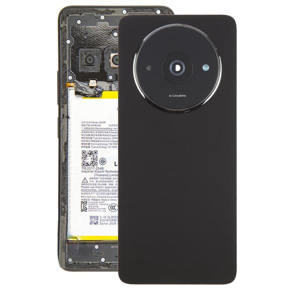 For Xiaomi Redmi A3 4G OEM Back Cover with Camera Lens Cover(Black)