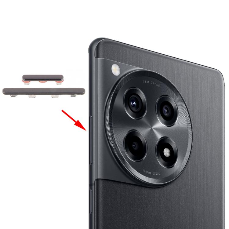 For OnePlus 12R Power Button and Volume Control Button (Titanium Color)
