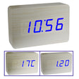 3 in 1 Wooden Clock (Alternately display time, month & date and temperature), White(White) - Novelty Clock by PMc TechLife | Online Shopping South Africa | PMc TechLife | Buy Now Pay Later Mobicred