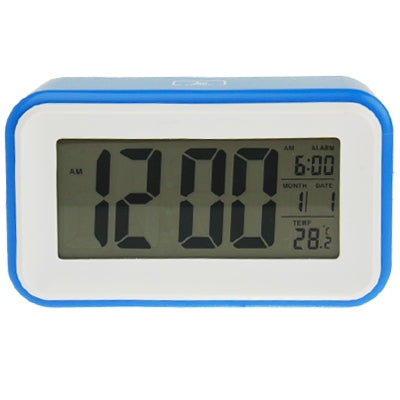 Multi Function Large Screen Alarm Clock with Calendar & LCD Light & Snooze Touch (Blue)