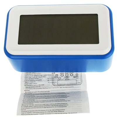 Multi Function Large Screen Alarm Clock with Calendar & LCD Light & Snooze Touch (Blue)