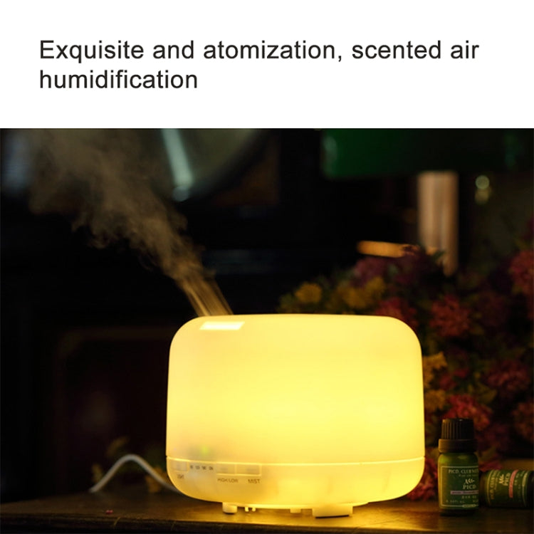 Ultrasonic Aroma Diffuser with Colorful LED Lights (US Plug)(White)