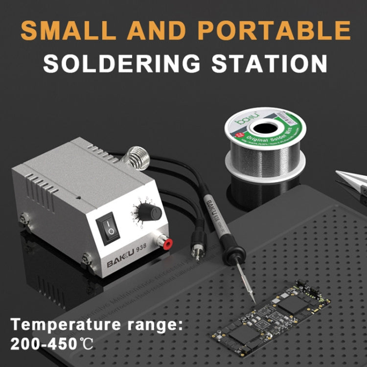 BAKU BK-938 Powerful Mini Anti-static Soldering Station Welder Machine, EU Plug (Silver)
