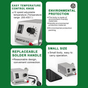 BAKU BK-938 Powerful Mini Anti-static Soldering Station Welder Machine, EU Plug (Silver)