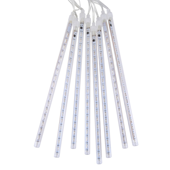 30cm 8 Light Bars Meteor Shower Lamp, 17 LED Light-emitting Lights Stick for Christmas(Blue Light)