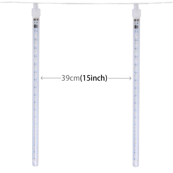 30cm 8 Light Bars Meteor Shower Lamp, 17 LED Light-emitting Lights Stick for Christmas(Blue Light)
