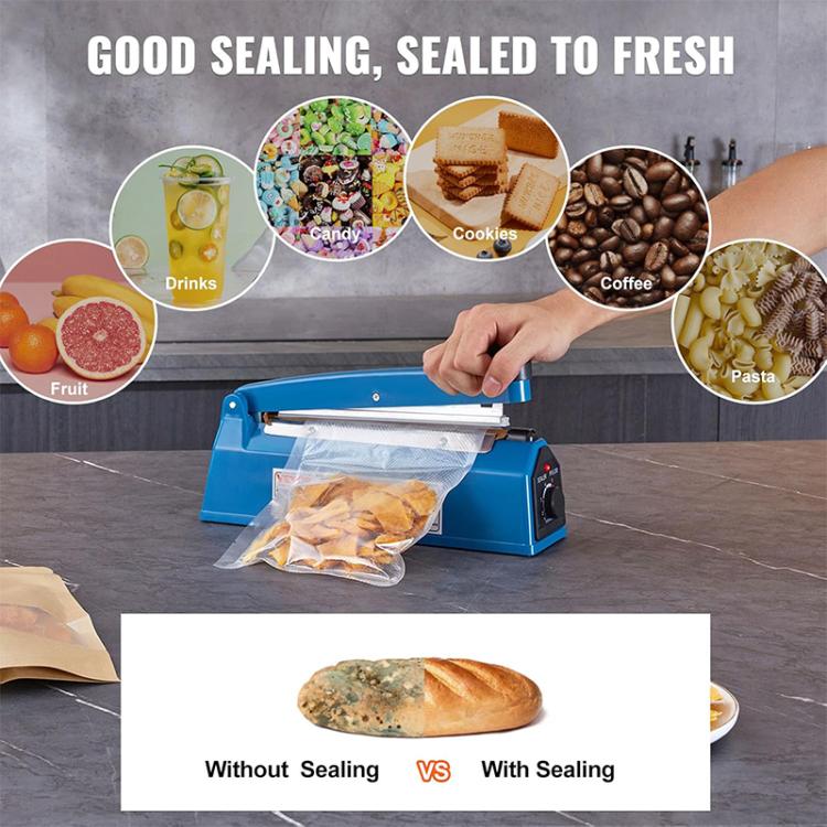 FS-300 300mm Heat Sealing Hand Impulse Poly Sealer Closer Machine (US Plug)