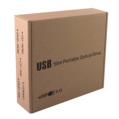 Slot-in USB 2.0 Portable Optical DVD-RW Driver, Plug and Play(Silver)
