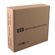 Slot-in USB 2.0 Portable Optical DVD-RW Driver, Plug and Play(Silver)