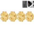 Universal 8mm Dollar Style Plastic Car Tire Valve Caps, Pack of 4(Gold) - Tire Valve Caps by PMC TechLife | Online Shopping South Africa | PMC TechLife | Buy Now Pay Later Mobicred