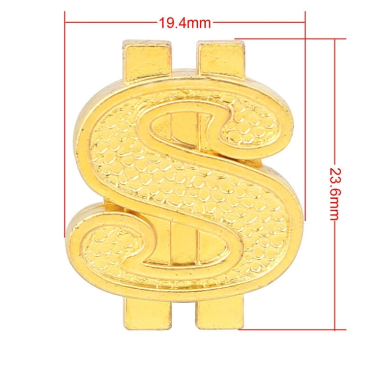 Universal 8mm Dollar Style Plastic Car Tire Valve Caps, Pack of 4(Gold)