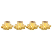 Universal 8mm Dollar Style Plastic Car Tire Valve Caps, Pack of 4(Gold)