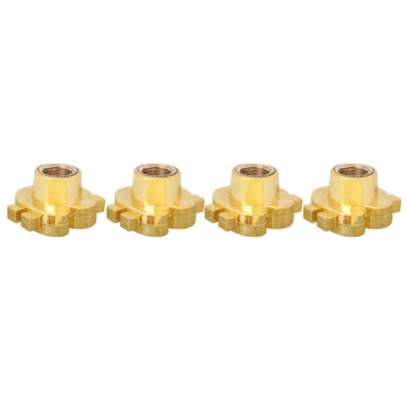 Universal 8mm Dollar Style Plastic Car Tire Valve Caps, Pack of 4(Gold)
