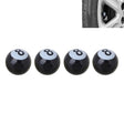 Universal 8mm American Billiards No.8 Ball Style Plastic Car Tire Valve Caps, Pack of 4(Black) - Tire Valve Caps by PMC TechLife | Online Shopping South Africa | PMC TechLife | Buy Now Pay Later Mobicred
