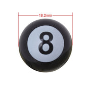 Universal 8mm American Billiards No.8 Ball Style Plastic Car Tire Valve Caps, Pack of 4(Black)