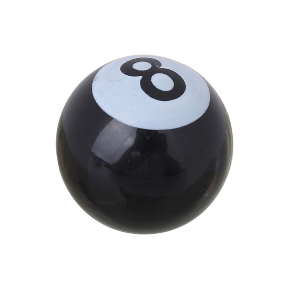 Universal 8mm American Billiards No.8 Ball Style Plastic Car Tire Valve Caps, Pack of 4(Black)