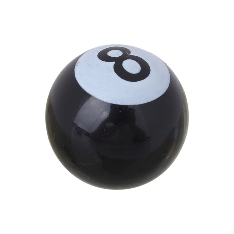 Universal 8mm American Billiards No.8 Ball Style Plastic Car Tire Valve Caps, Pack of 4(Black)