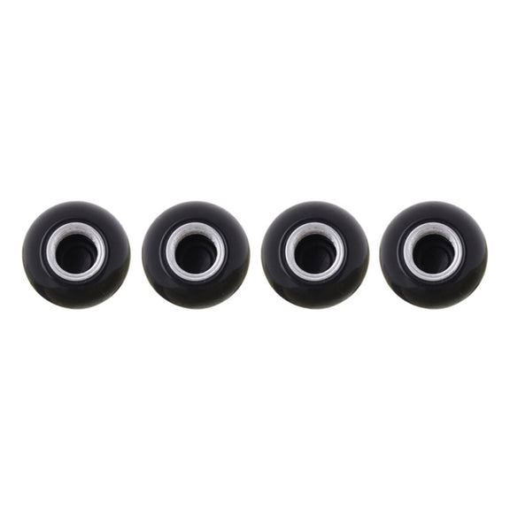 Universal 8mm American Billiards No.8 Ball Style Plastic Car Tire Valve Caps, Pack of 4(Black)