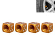 Universal 8mm Dice Style Aluminium Alloy Car Tire Valve Caps, Pack of 4(Gold) - Tire Valve Caps by PMC TechLife | Online Shopping South Africa | PMC TechLife | Buy Now Pay Later Mobicred