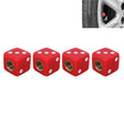 Universal 8mm Dice Style Plastic Car Tire Valve Caps, Pack of 4(Red) - Tire Valve Caps by PMC TechLife | Online Shopping South Africa | PMC TechLife | Buy Now Pay Later Mobicred