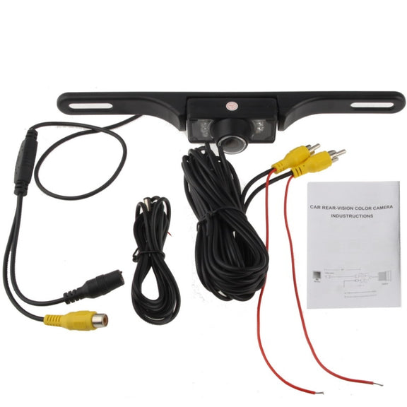 LED Sensor Car Rear View Camera, Support Color Lens / 135 Degree Viewable / Water-resistant & Night Sensor Function (E300)(Black)