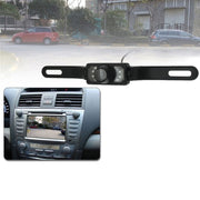 7 LED IR Infrared Water-resistant Night Vision License Plate Frame Astern Backsight With Scaleplate, Support Installed in GPS Navigator , Wide Viewing Angle: 140 degree (YX001)(Black)