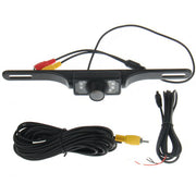7 LED IR Infrared Water-resistant Night Vision License Plate Frame Astern Backsight With Scaleplate, Support Installed in GPS Navigator , Wide Viewing Angle: 140 degree (YX001)(Black)