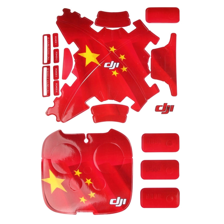4D Imitation Carbon Fiber PVC Water Resistance Sticker Kit for DJI Phantom 3 Quadcopter & Remote Controller & Battery(Chinese Flag Pattern)