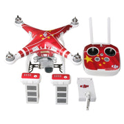 4D Imitation Carbon Fiber PVC Water Resistance Sticker Kit for DJI Phantom 3 Quadcopter & Remote Controller & Battery(Chinese Flag Pattern)