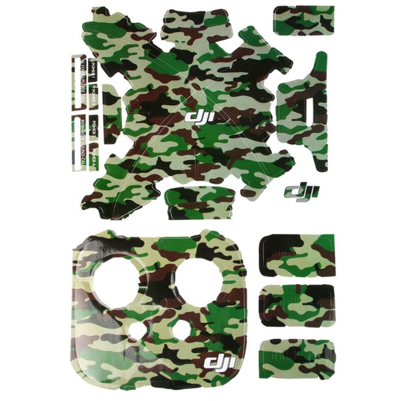 4D Imitation Carbon Fiber PVC Water Resistance Sticker Kit for DJI Phantom 3 Quadcopter & Remote Controller & Battery(Camouflage Pattern)